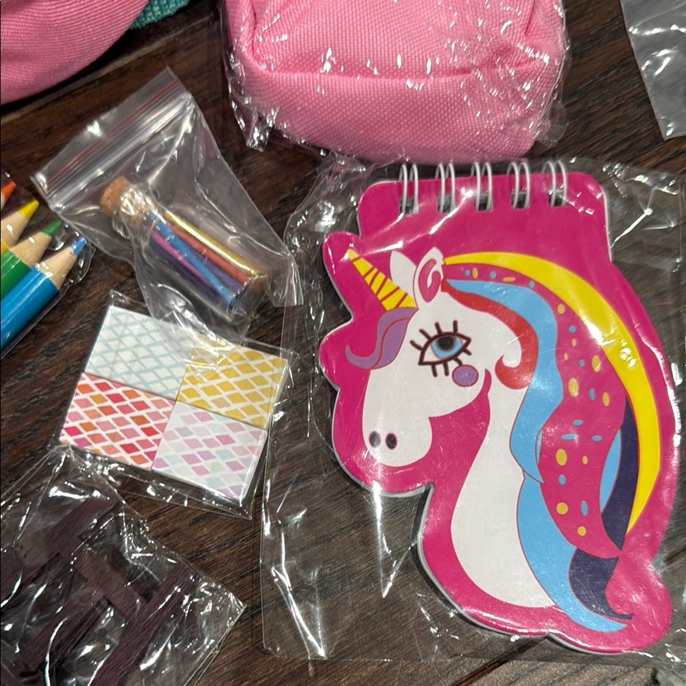 Dolls Pink Unicorn Kids Backpack and Stationery Set - Picture 4 of 8